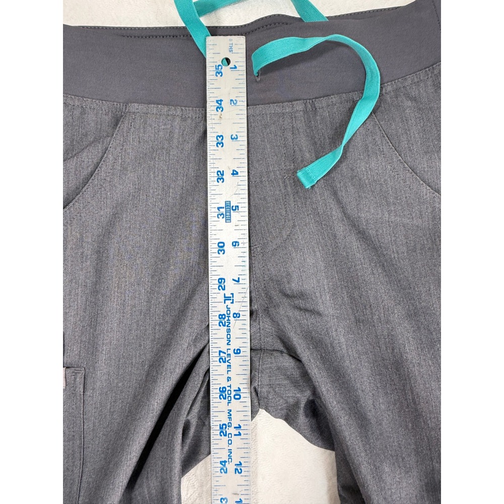 FIGS Technical Collection Heather Charcoal Grey Scrub Pants XXS Tall T210047 - Picture 5 of 7